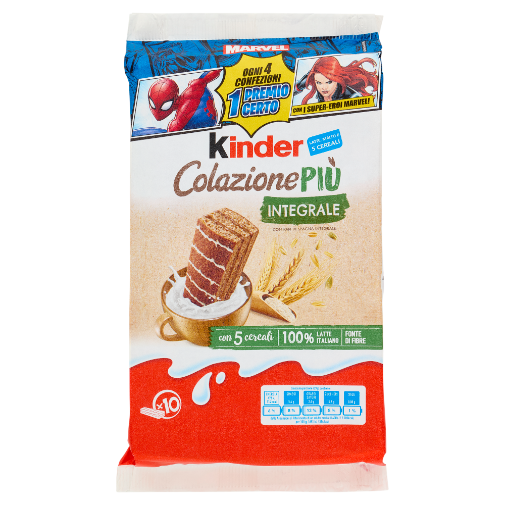 Kinder Colazione Pi&ugrave; Integrale 10 x 29 g