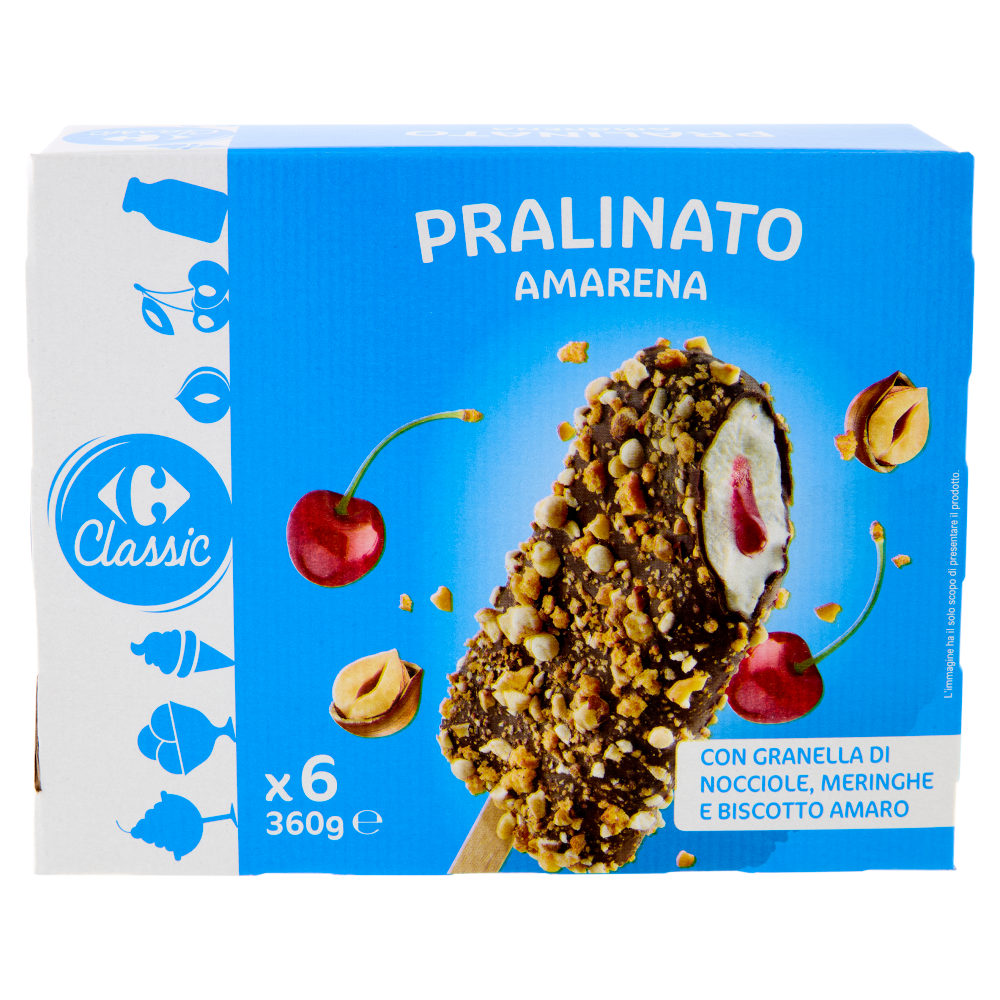 Carrefour Classic Pralinato Amarena 6 x 60 g
