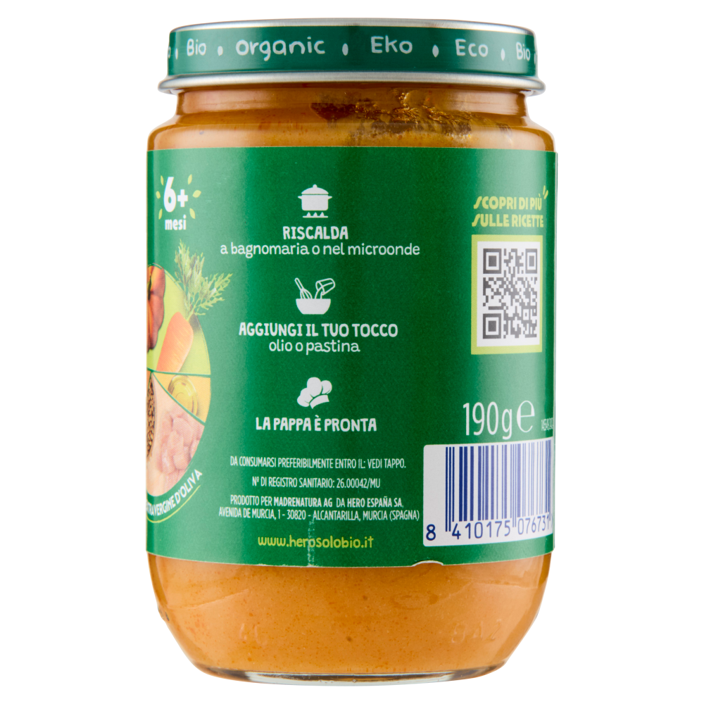 Hero Solo Bio Zucca, Lenticchie e Tacchino 190 g