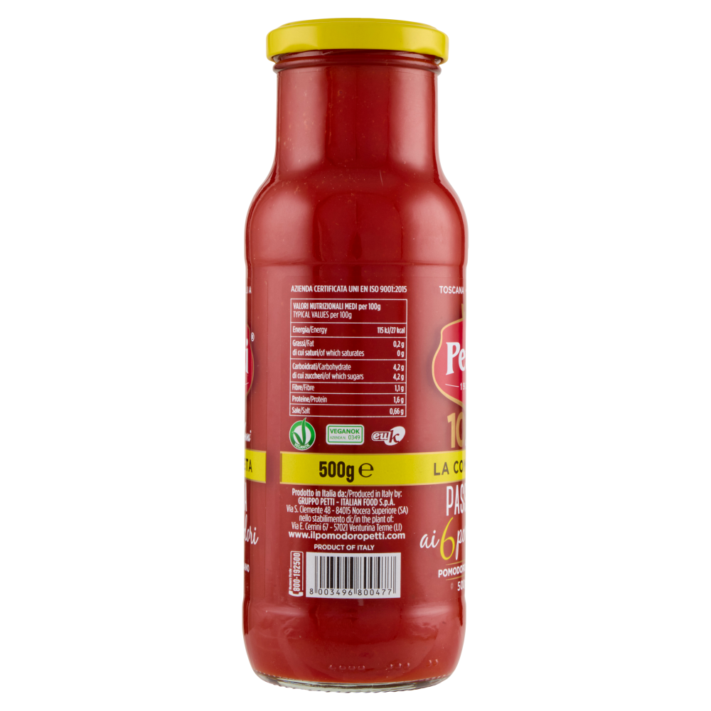 Petti "La Completa" - Passata ai 6 pomodori- Pomodoro Italiano 500 g