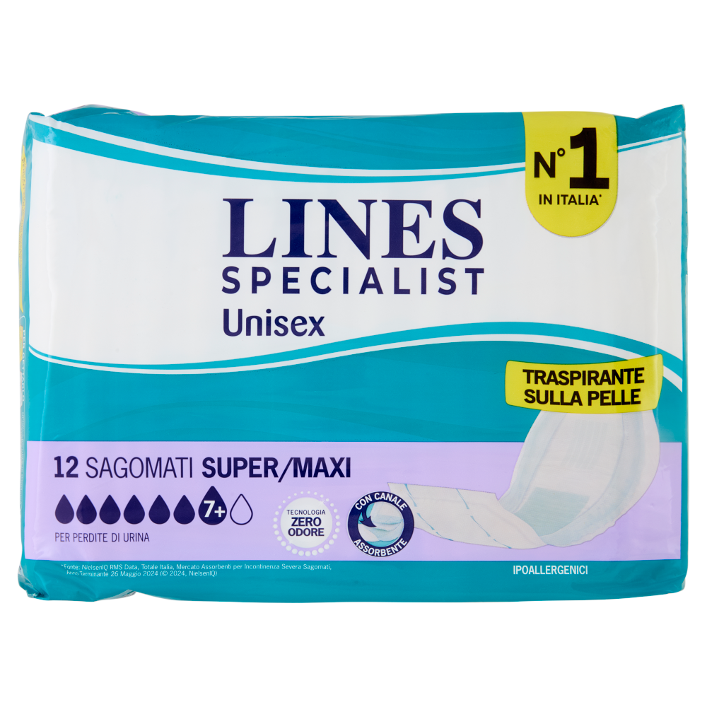 Lines Specialist Unisex Sagomati Super/Maxi 12 pz