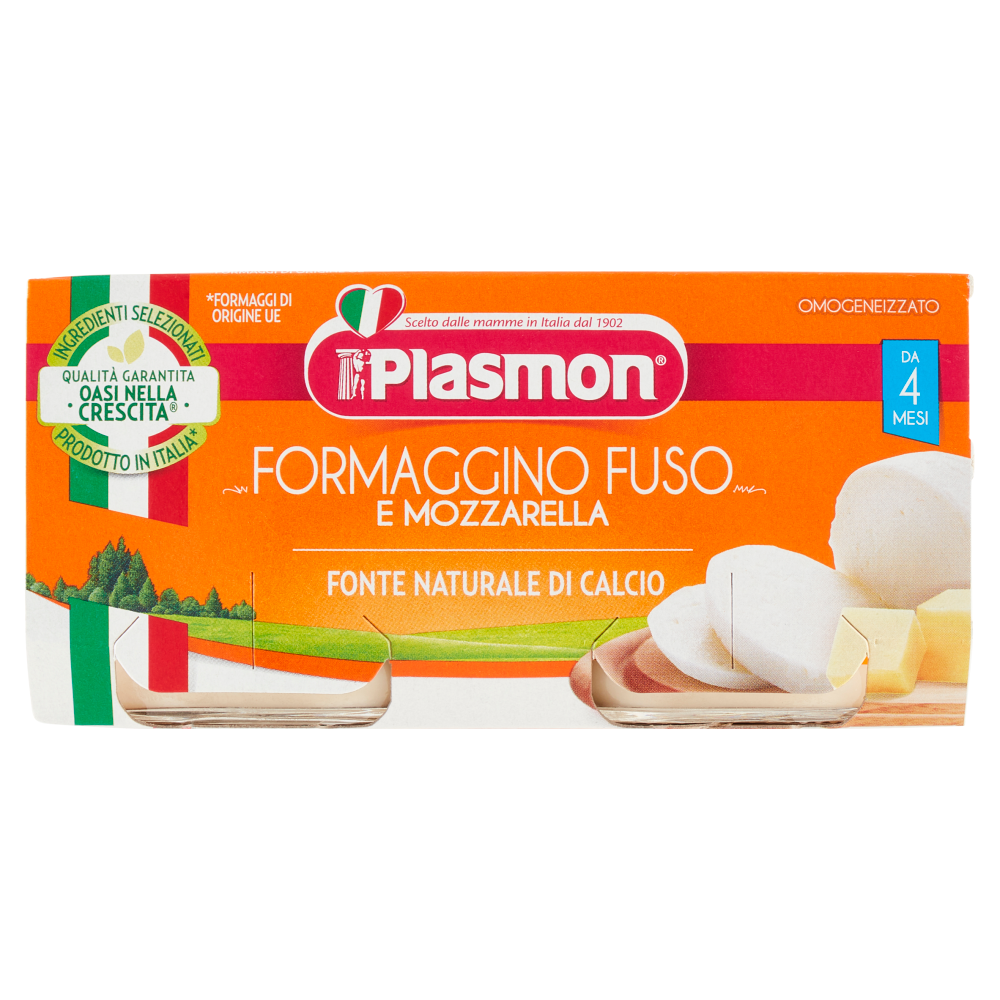 Plasmon Formaggino Fuso e Mozzarella Omogeneizzato 2 x 80 g