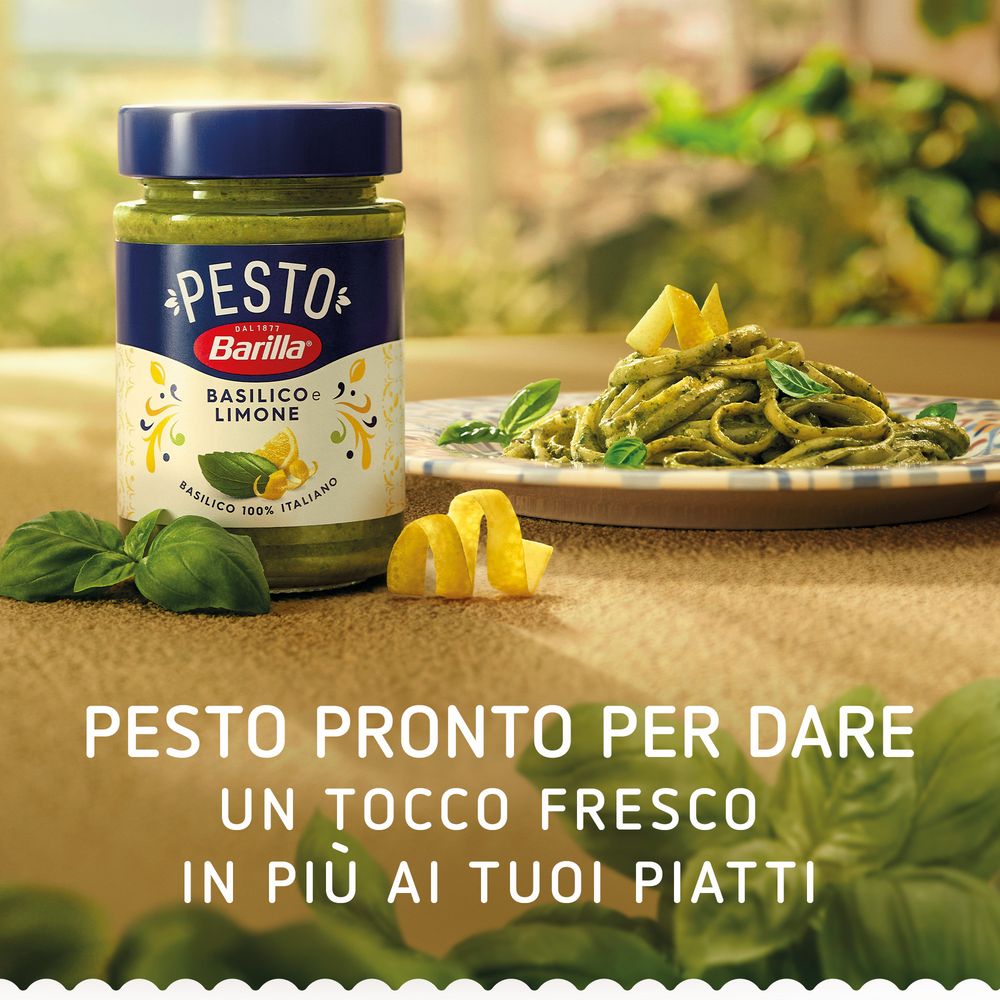 Barilla Pesto Basilico e Limone Condimento e Sugo per Pasta 190g 