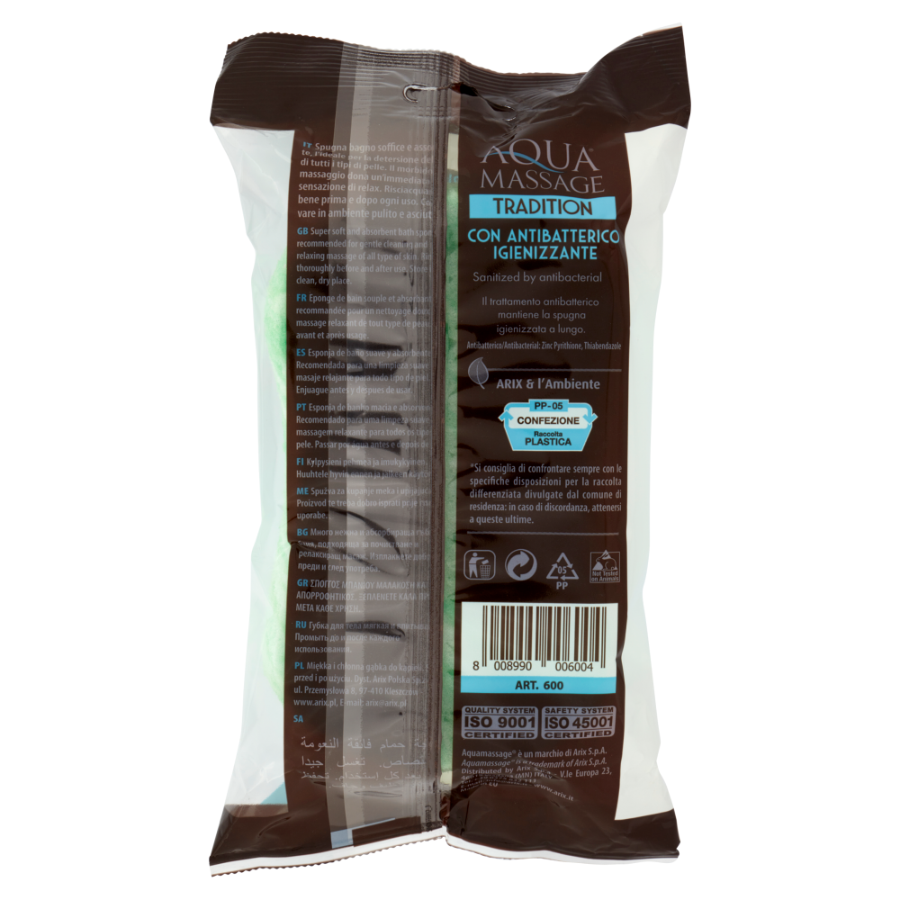 Aquamassage Tradition Spugna Soffice con Antibatterico Igienizzante