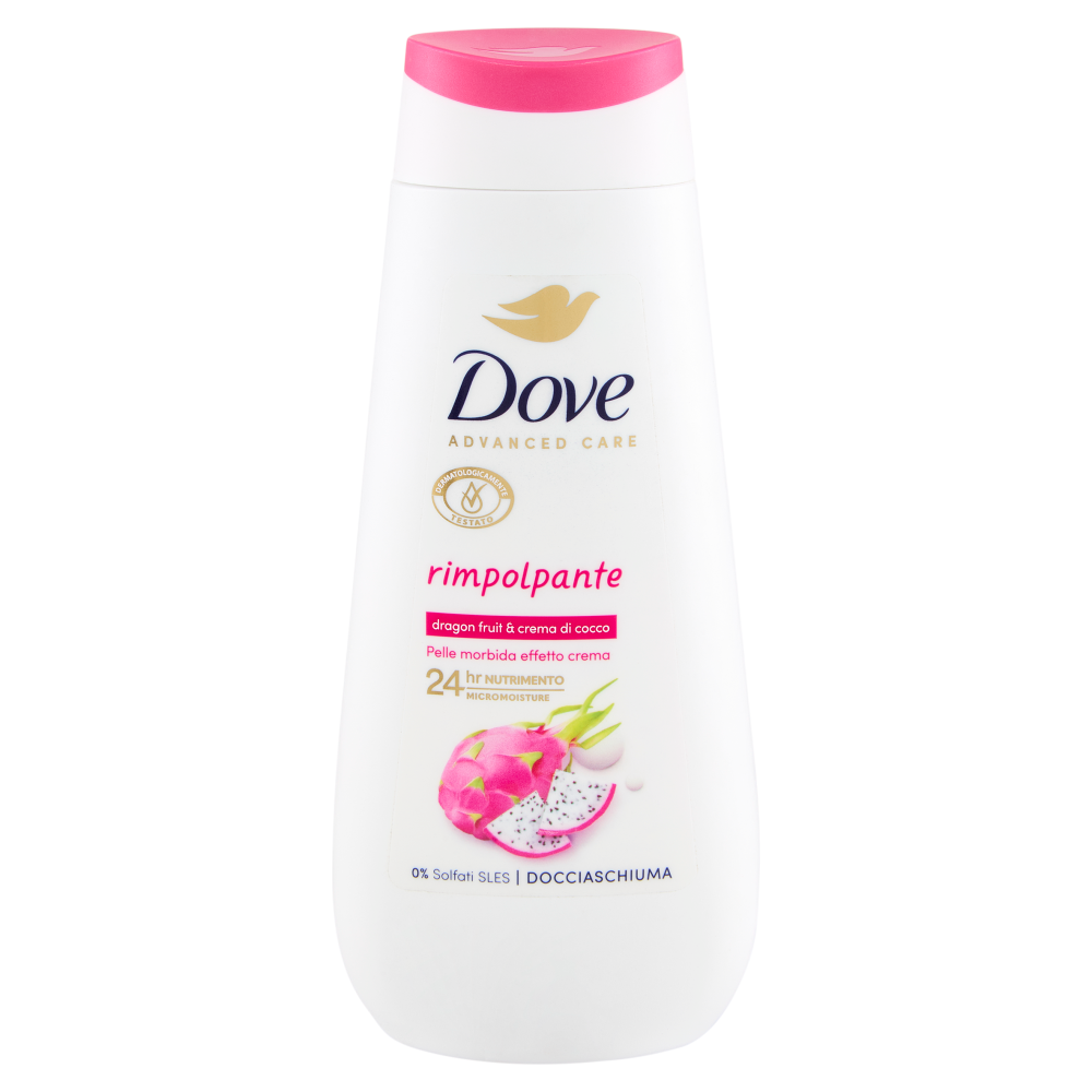 Dove Advanced Care Docciaschiuma rimpolpante dragon fruit & crema di cocco 225 ml