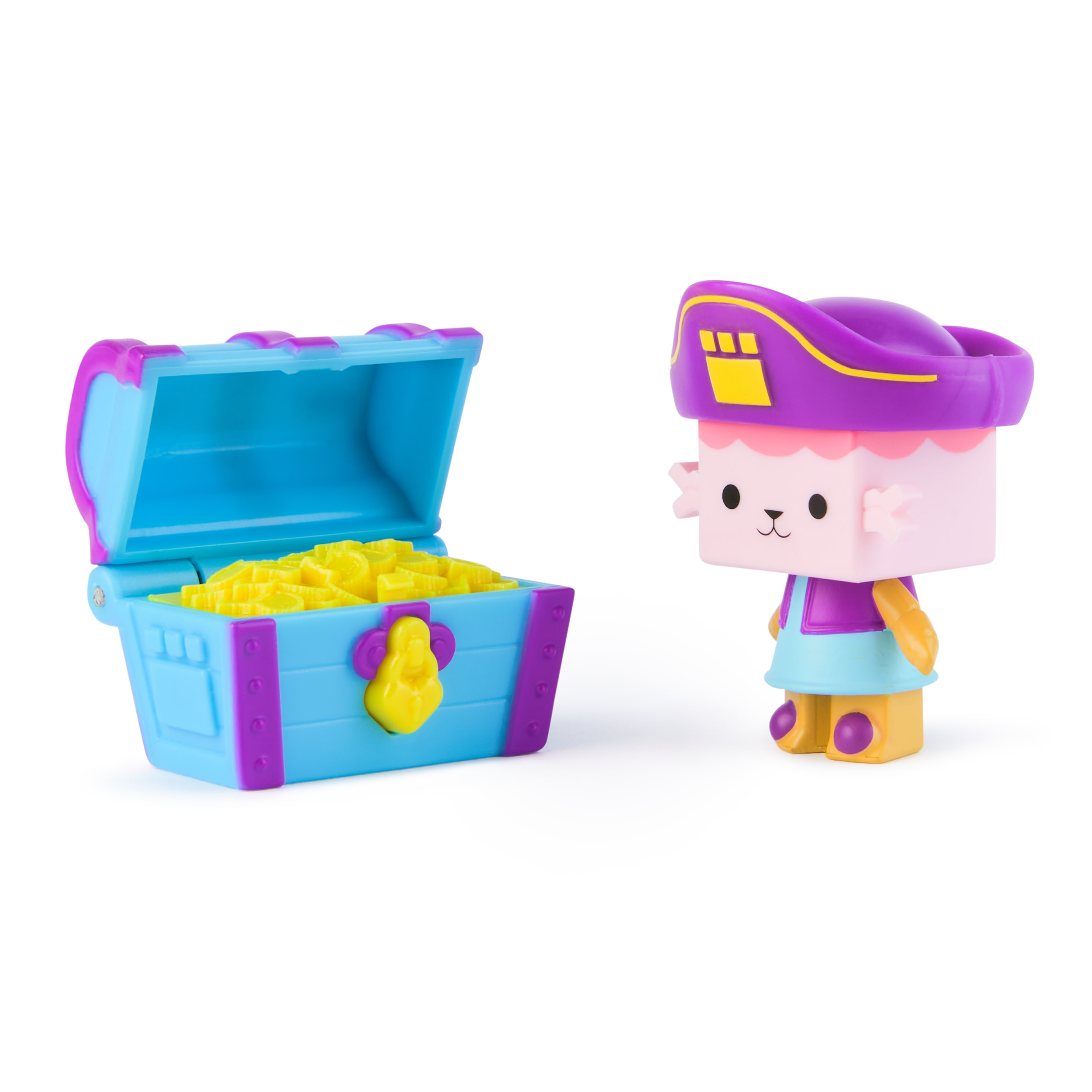 Gabby's Dollhouse , Baby Box Cat e scrigno del tesoro, set con personaggio e accessorio per la casa delle bambole, giocattoli per bambine e bambini dai 3 anni in su