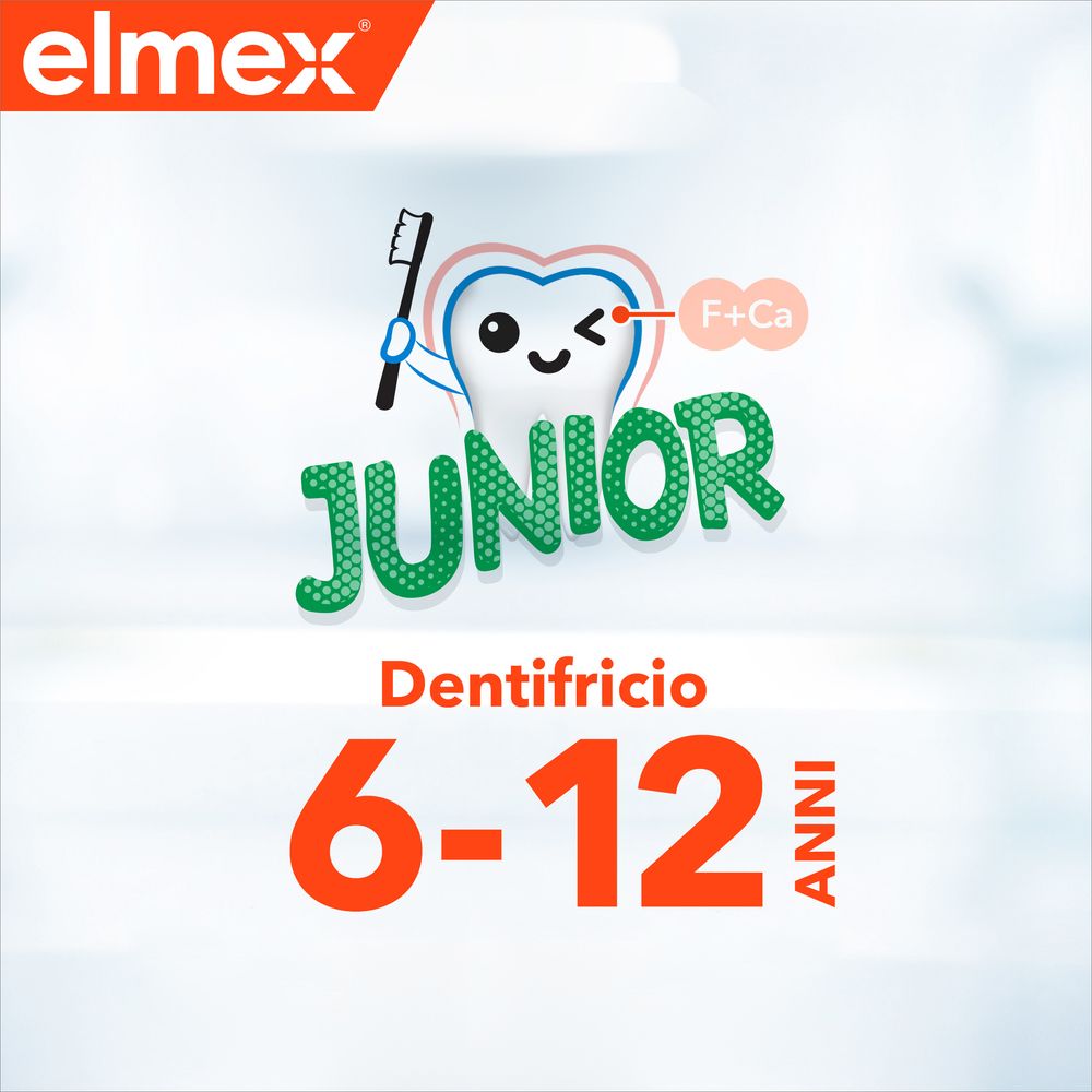 elmex dentifricio Junior bimbi, bambini 6-12 anni 75 ml