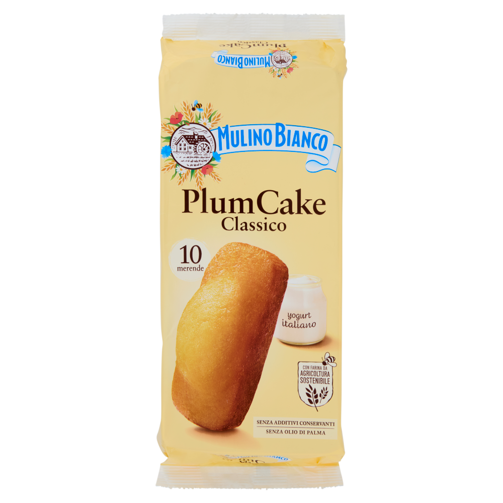 Mulino Bianco Plumcake Classico Merenda con Yogurt Italiano 10 pezzi 330g