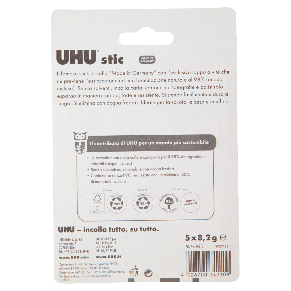 UHU stic 5 x 8,2 g