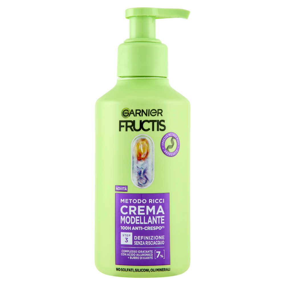Garnier Fructis Metodo Ricci Crema Modellante 100h Anti-Crespo 260 ml