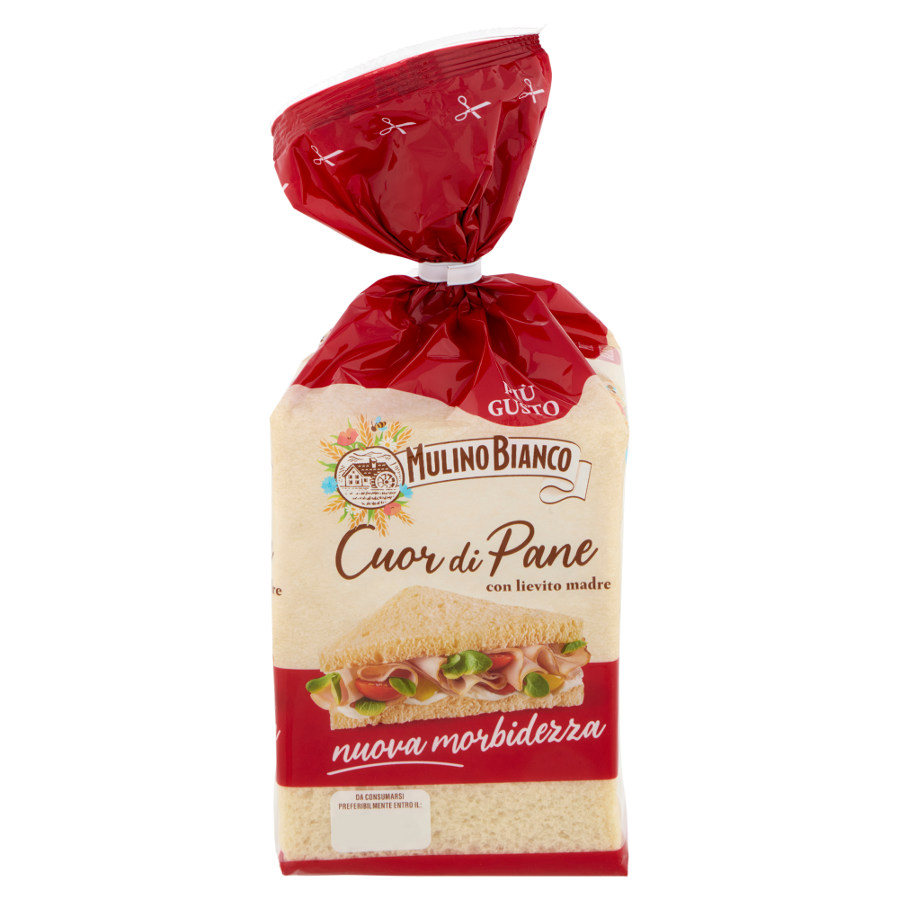 Mulino Bianco Cuor di Pane Pane Bianco Ideale per Tramezzino Nuova Morbidezza 325g