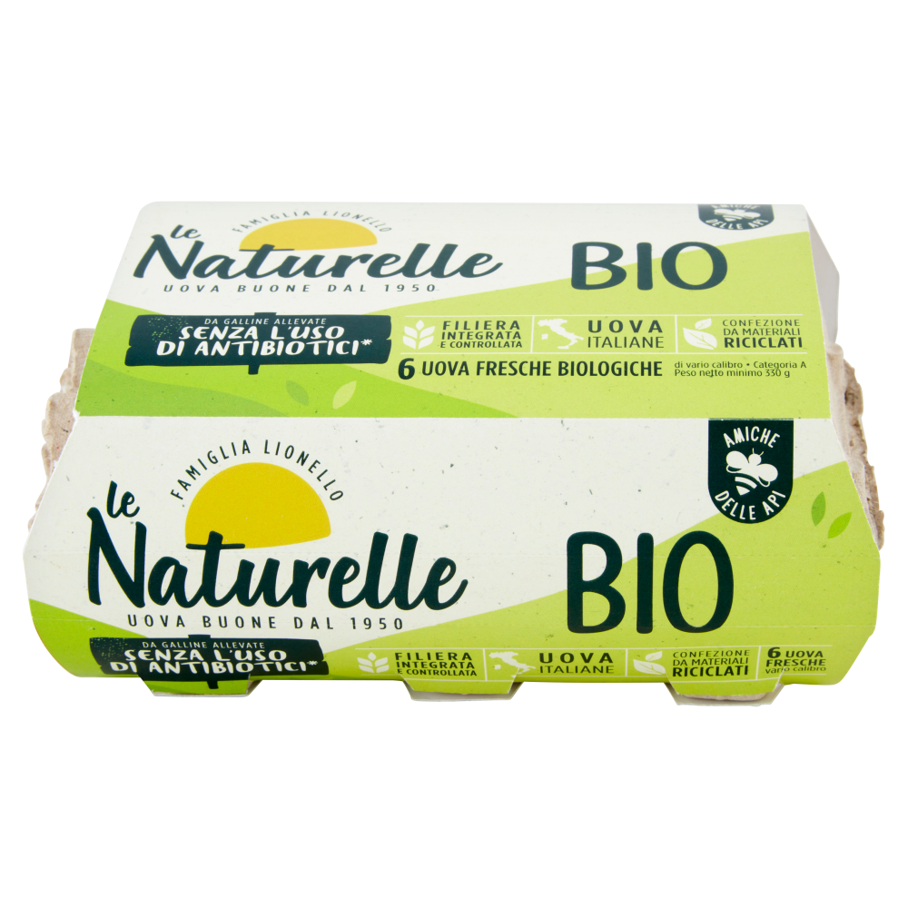 le Naturelle 6 Uova Fresche Biologiche 330 g
