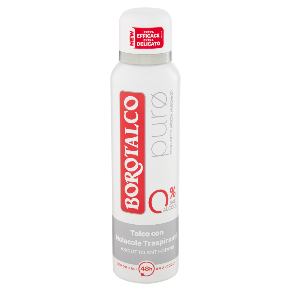 Borotalco purø Profumo di Brezza Muschiata Deo 0% Sali 150 ml