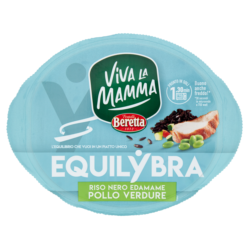 Viva la Mamma Equilybra Riso Nero Edamame Pollo Verdura 250 g