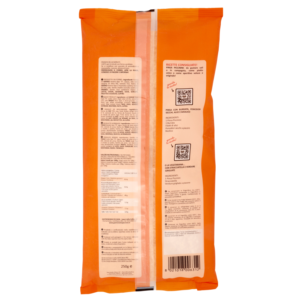 Pinsa Piccinini Pinsa alla Romana 250 g