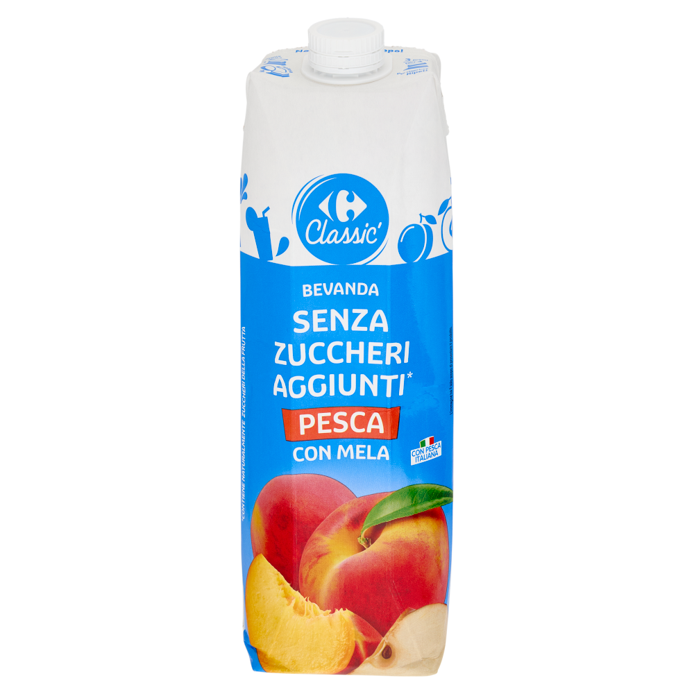 Carrefour Classic Bevanda Senza Zuccheri Aggiunti* Pesca con Mela 1 L