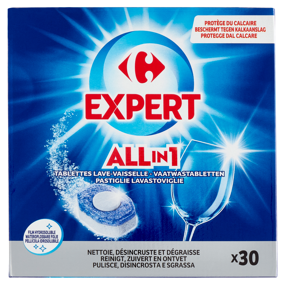 Carrefour Expert All in 1 Pastiglie Lavastoviglie 30 x 17 g