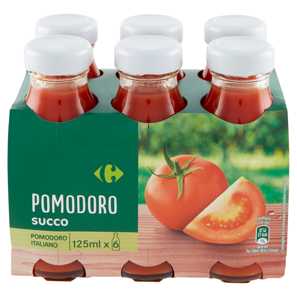 Carrefour Pomodoro Succo 6 x 125 ml