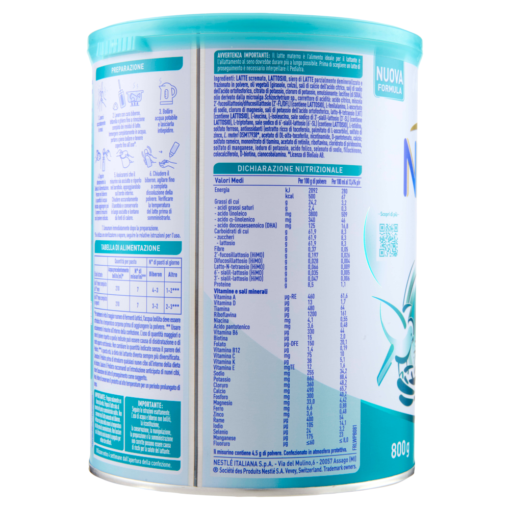 NESTLÉ NIDINA Optipro 2 Latte di proseguimento in polvere da 6 mesi Latta 800g