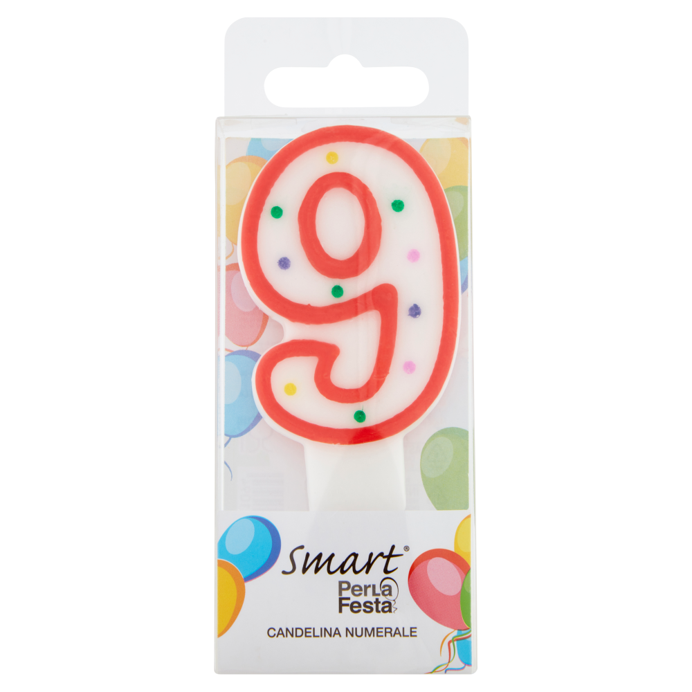 Smart PerLa Festa Candelina Numerale 9 1 pz