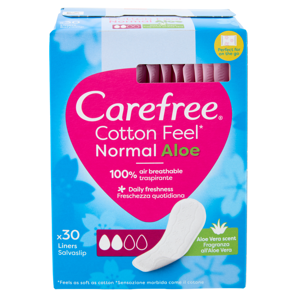 Carefree Cotton Feel* Normal Aloe Fragranza all'Aloe Vera Salvaslip 30 pz