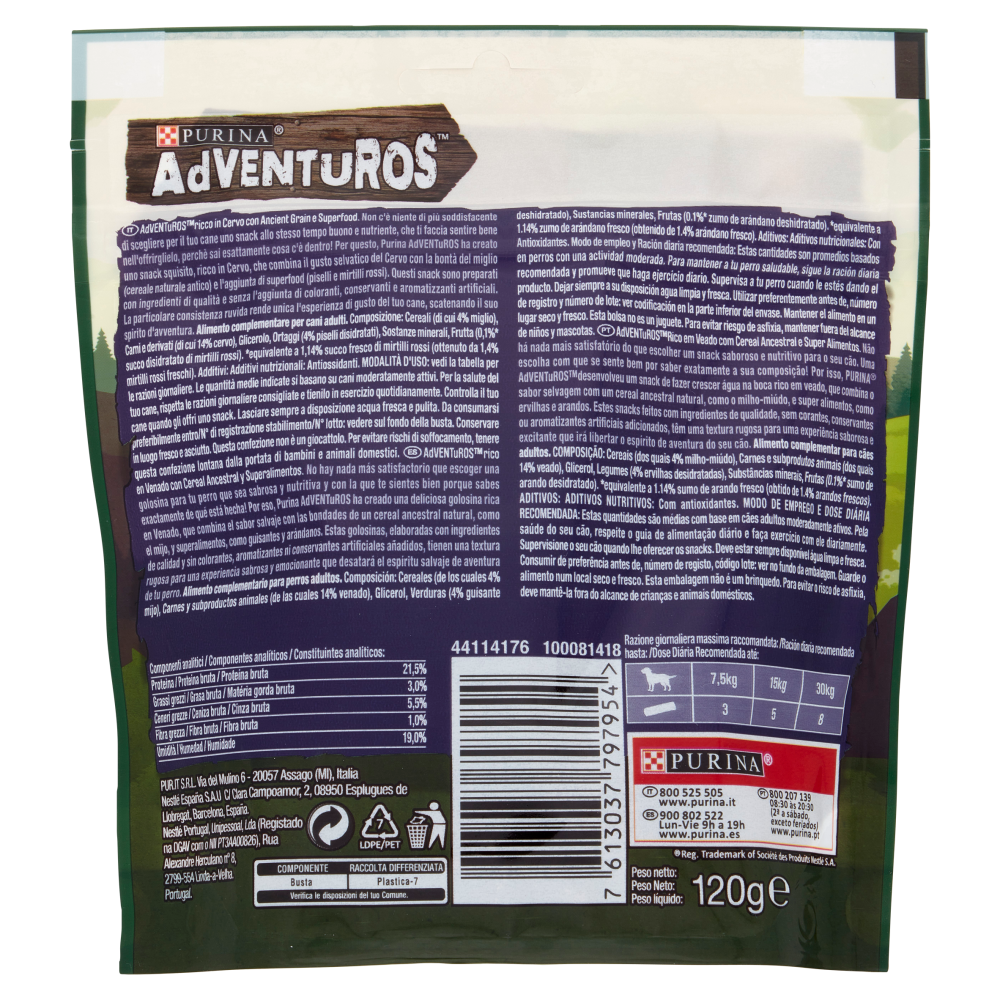 PURINA ADVENTUROS Cervo, Ancient Grain e Superfood 120 g