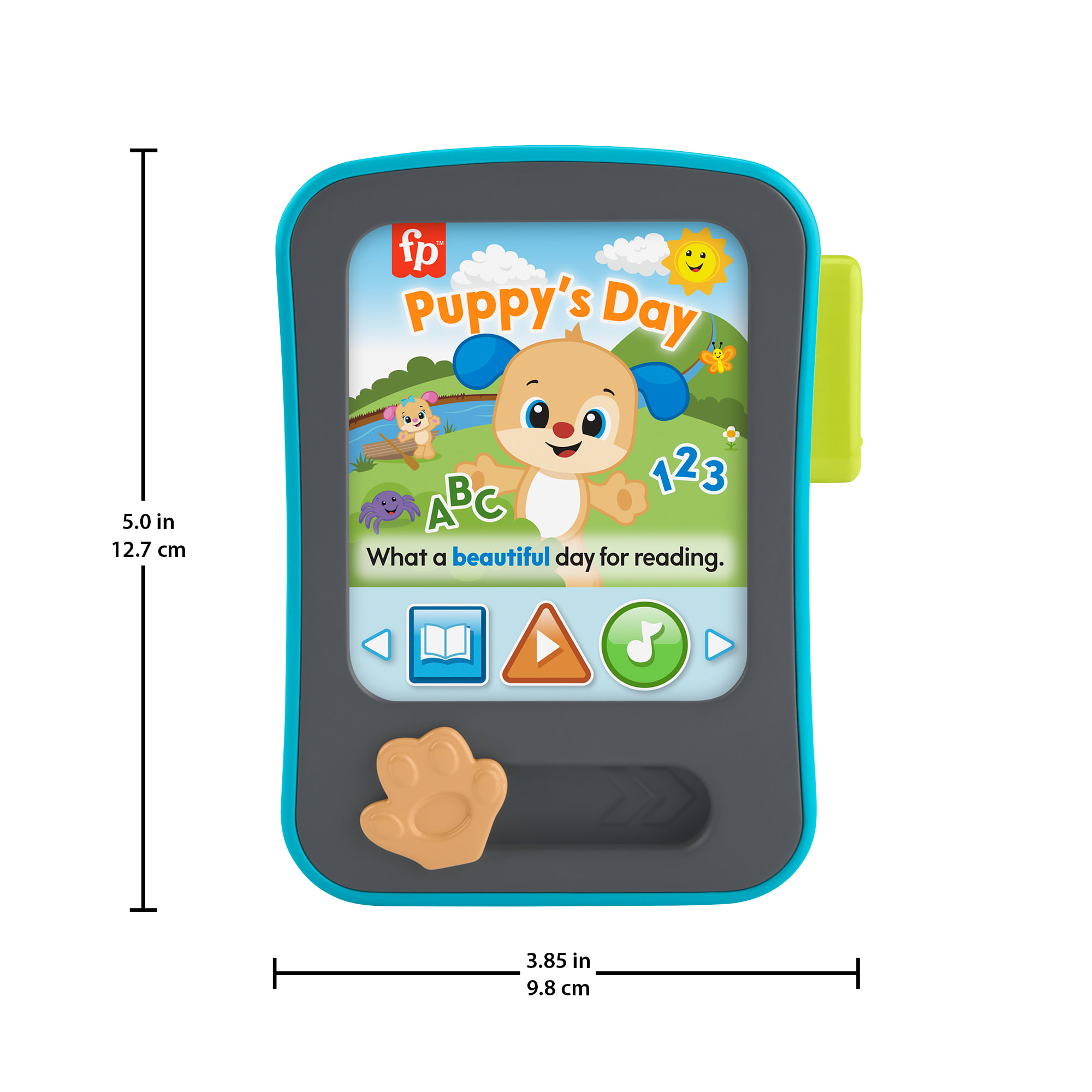 Fisher-Price Laugh & Learn Tablet Delle Storie Di Cagnolino Ridi E Impara Per Neonati, Giocattolo Elettronico Per L'Apprendimento, Con Musica E Luci, Versione Multilingue