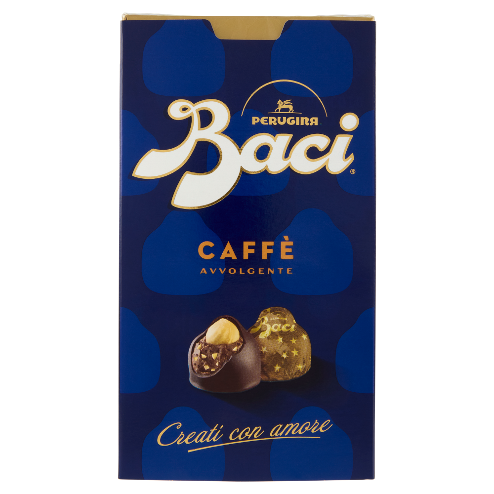 BACI PERUGINA Caffè Cioccolatini Fondenti ripieni al Gianduia Scatola 200g