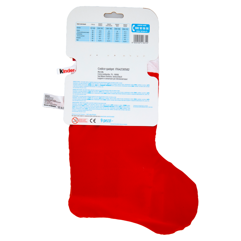 Kinder HappyCalza Gigante Minecraft 9 pezzi 296 g