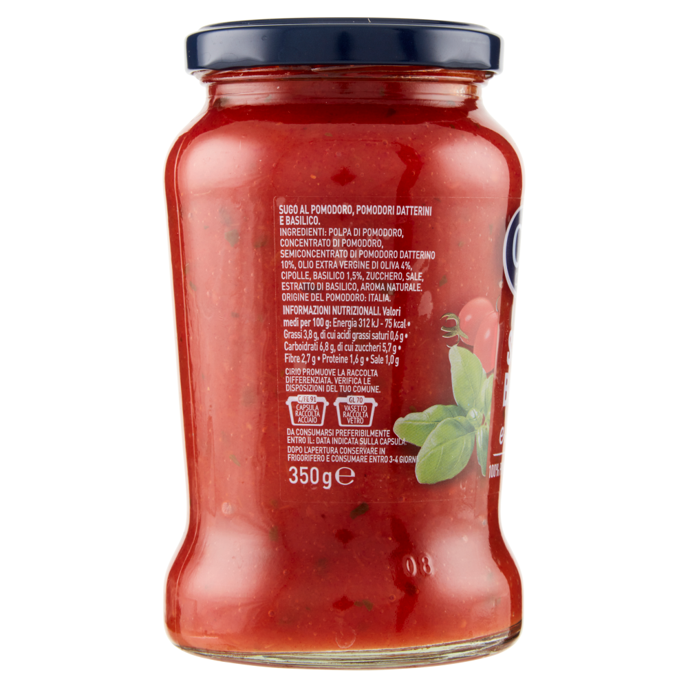 Cirio Sugo al Basilico e Datterini 350 g