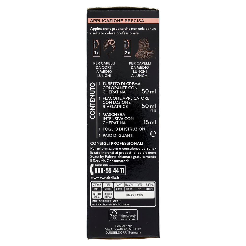 Syoss By Palette Colorazione Permanente 3_28 Castano Scuro Cioccolato