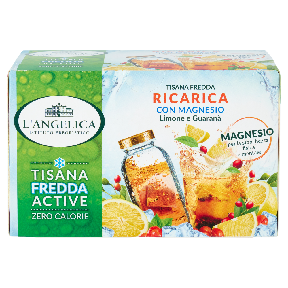L'Angelica Tisana Fredda Ricarica con Magnesio Limone con Guaran&agrave; 18 Filtri 36 g