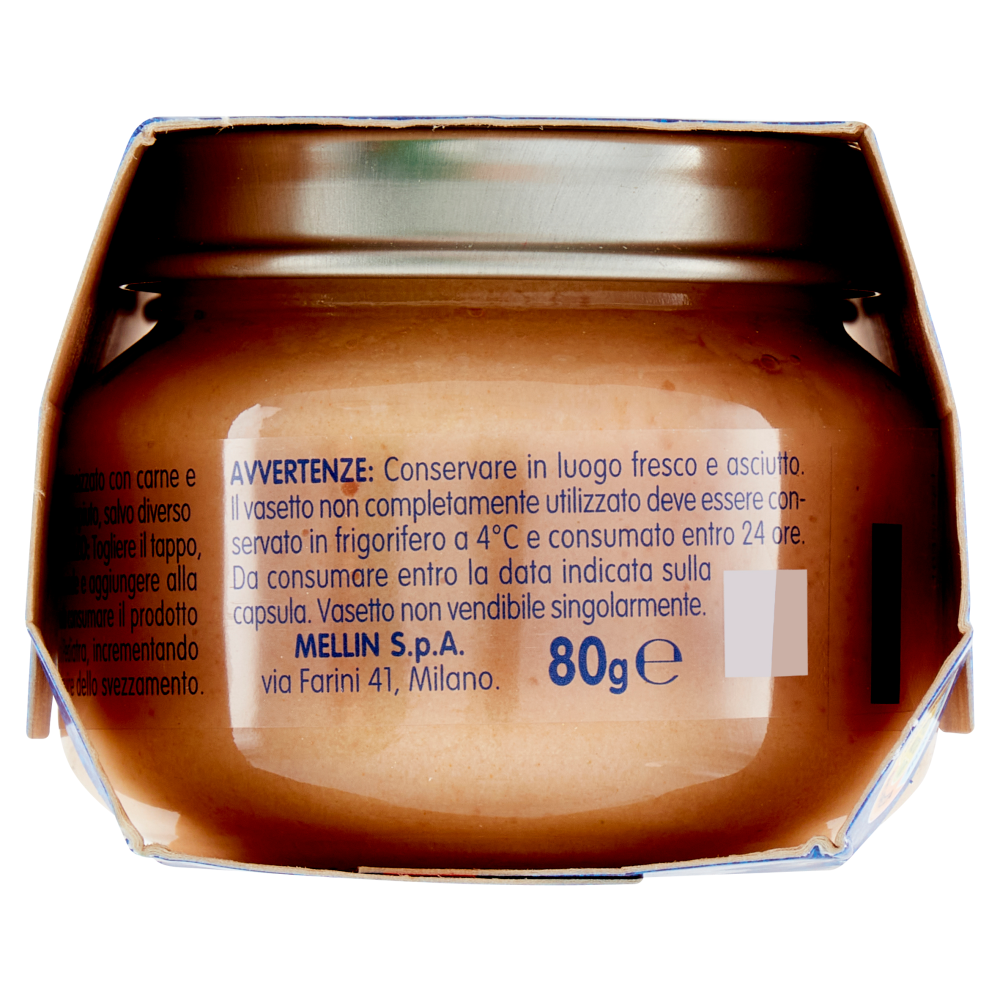 Mellin Pollo Vitello e Verdure 100% Naturale Omogeneizzato 2 x 80 g