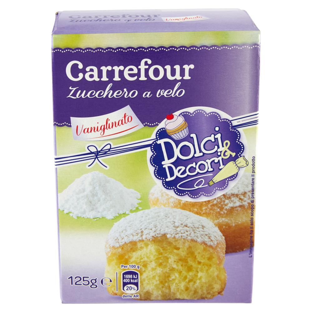 Carrefour Dolci & Decori Zucchero a velo Vanigliato 125 g