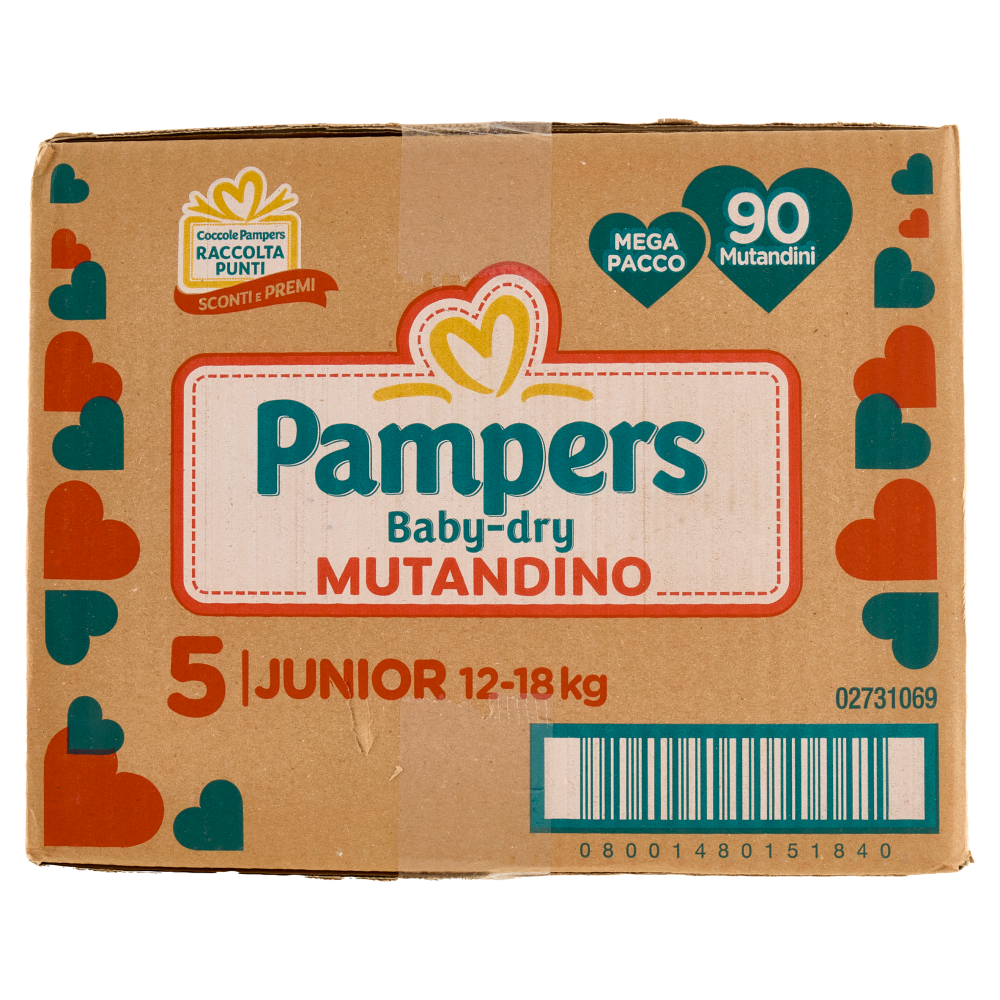 Pampers Baby-dry Mutandino Junior 90 pz