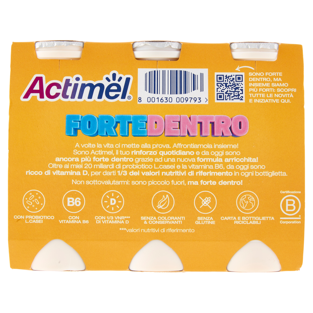 Actimel papaya-propoli e miele 6 x 100 g