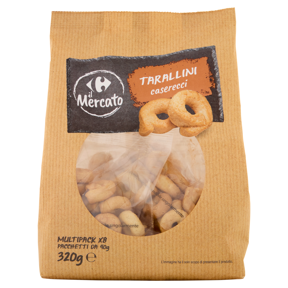 Carrefour il Mercato Tarallini caserecci 8 x 40 g