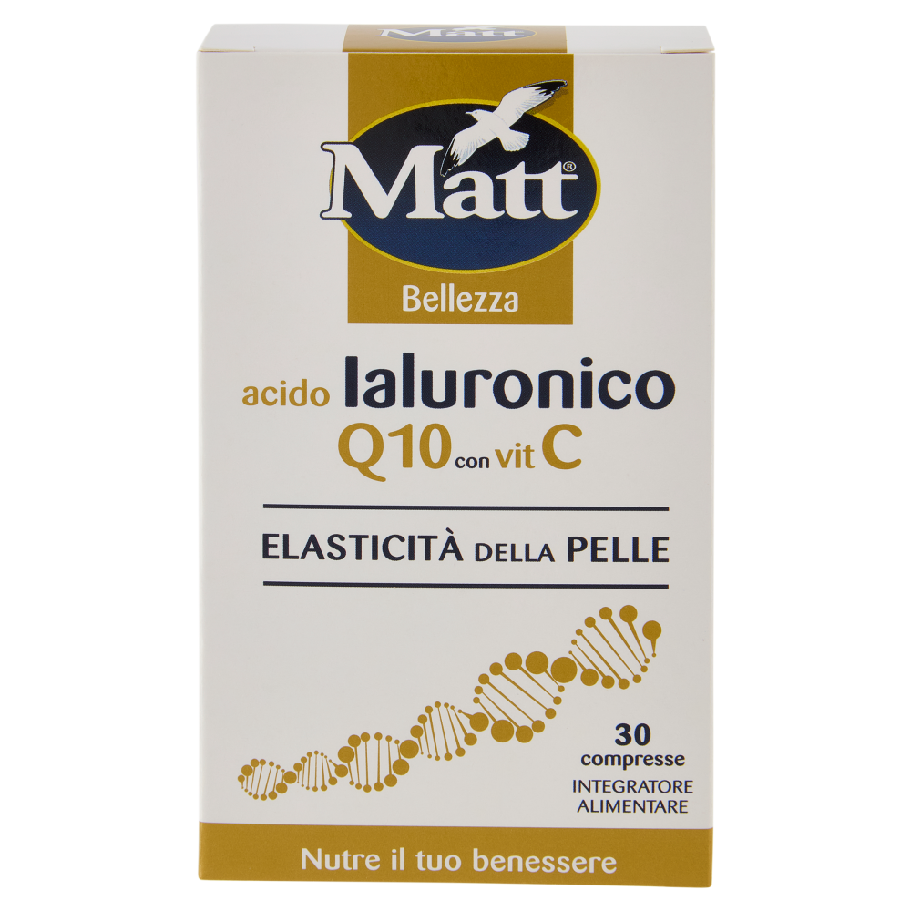Matt Bellezza acido Ialuronico Q10 con Vit C 30 compresse 12 g