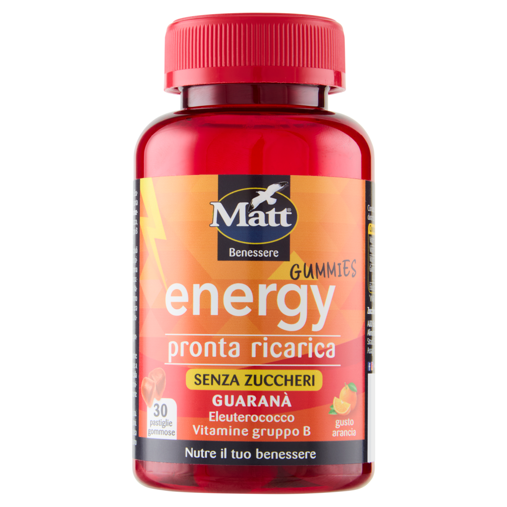 Matt Benessere energy Gummies 30 pastiglie gommose 90 g