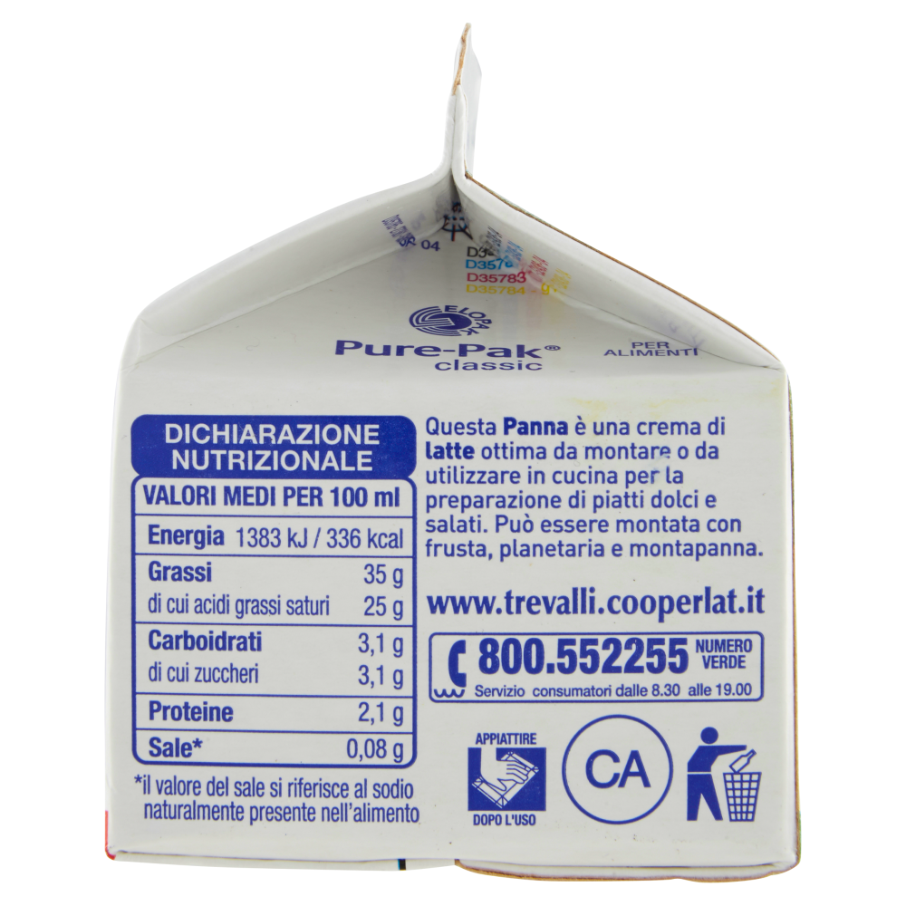 treValli Panna crema di latte 200 ml