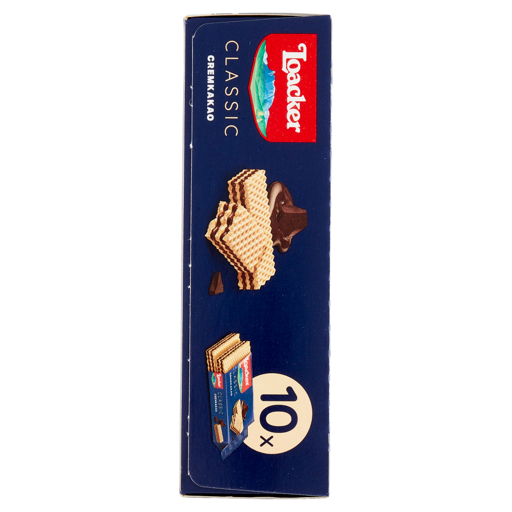 Loacker Wafer Classic Cremkakao Wafers con crema al cioccolato e cacao 10 x 45 g