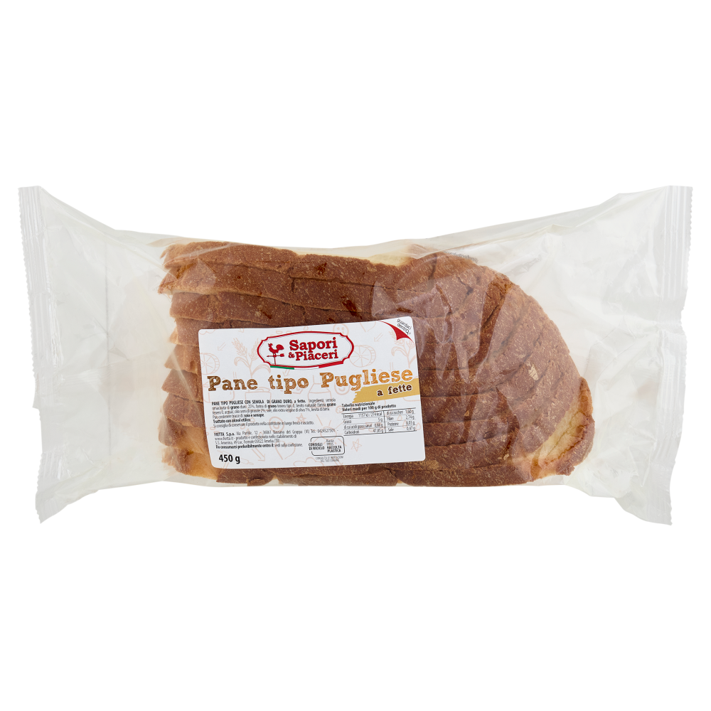 Sapori & Piaceri Pane tipo Pugliese a fette 450 g