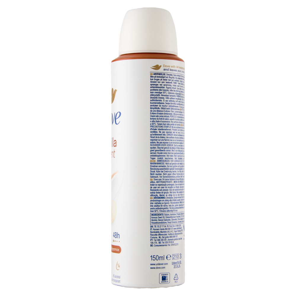 Dove vanilla scent anti-perspirant 150 ml