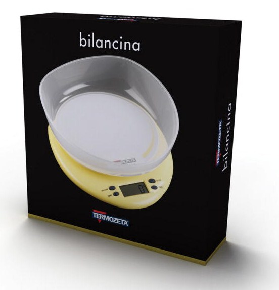 Termozeta 85854G bilancia da cucina Bianco, Giallo Bilancia da cucina elettronica