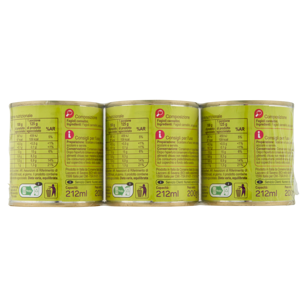 Carrefour Fagioli Cannellini 3 x 125 g
