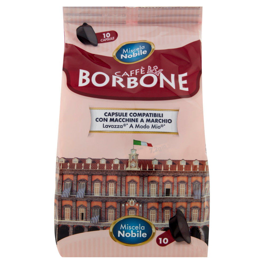 Caffè Borbone Miscela Nobile Capsule Compatibili Lavazza* A modo Mio* 10 x 7,2 g