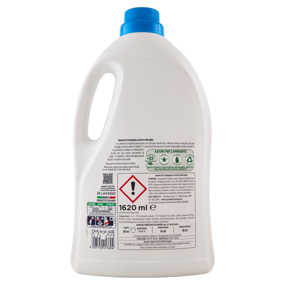 Spuma di Sciampagna Lavatrice Marsiglia 1620 ml