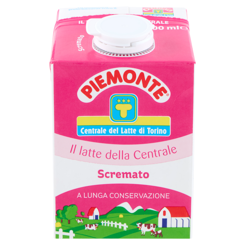 Piemonte il Latte della Centrale Scremato a Lunga Conservazione 500 ml