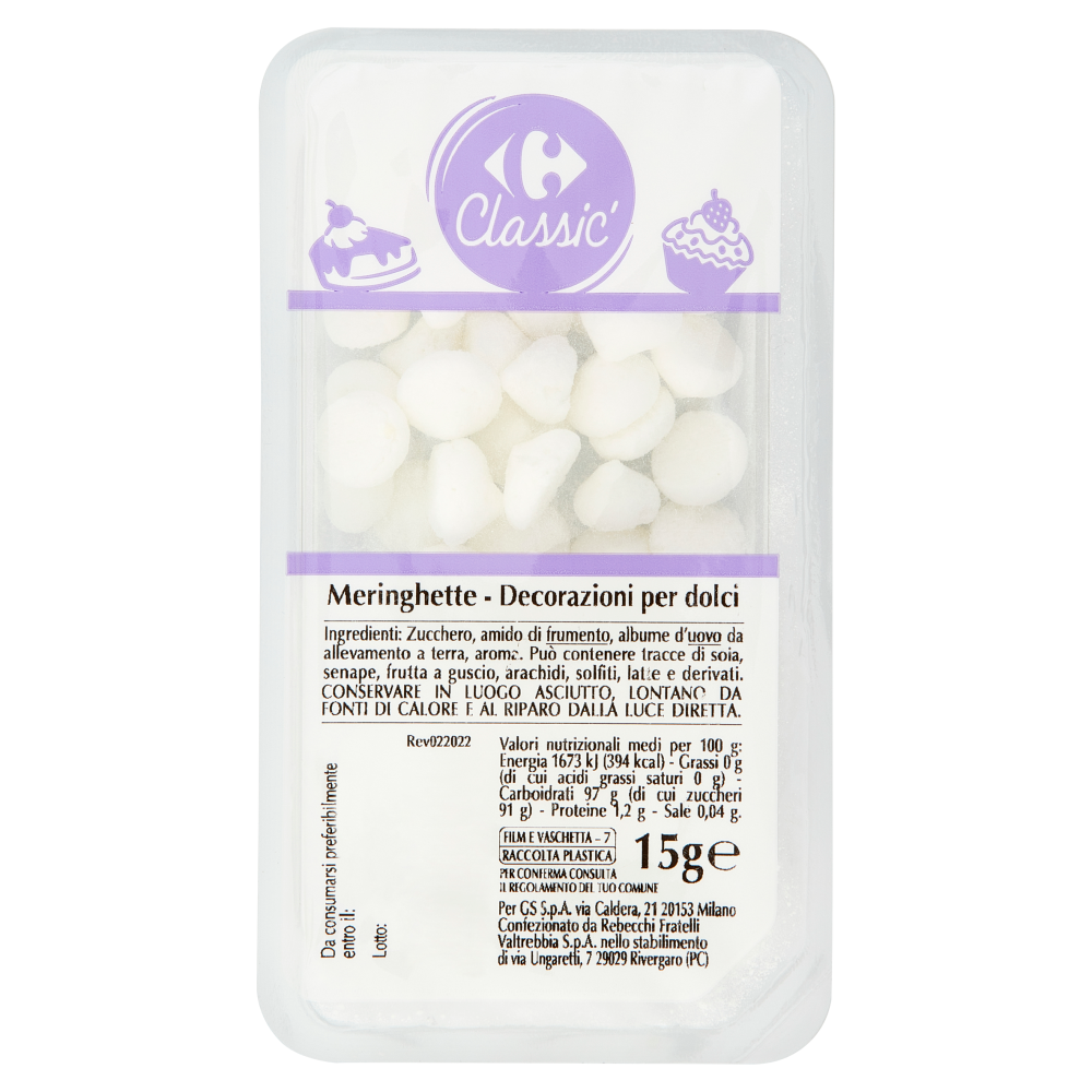 Carrefour Classic Meringhette 15 g