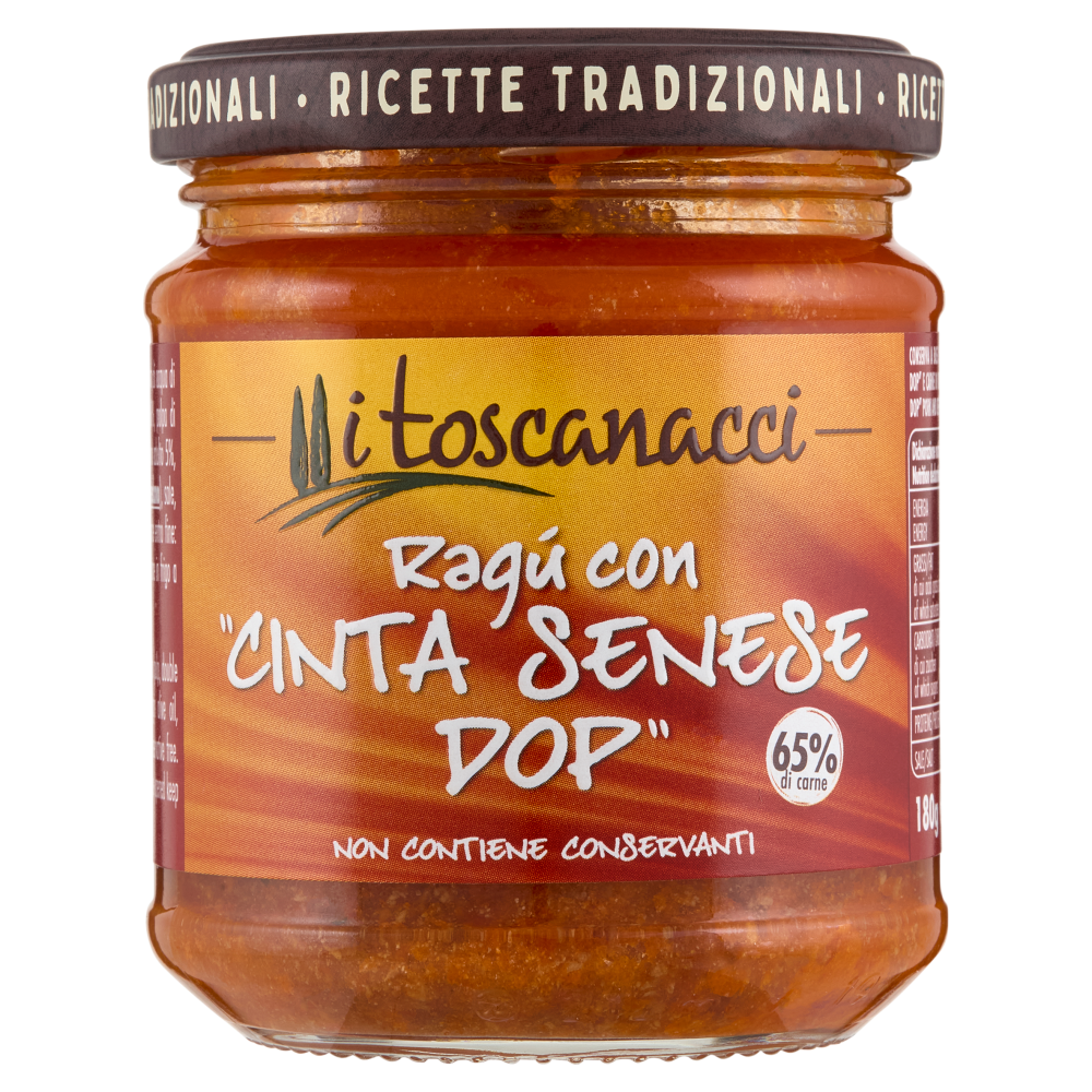 i toscanacci Rag&ugrave; con "Cinta Senese DOP" 180 g